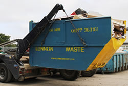 Skip Hire Harlow full skip being unloaded