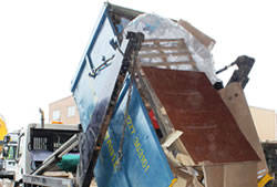 Skip Hire Harlow unloading a skip at the transfer station